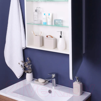 Шкаф с зеркалом для ванной Пекам Marta 60x80 / MartaBox-60x80