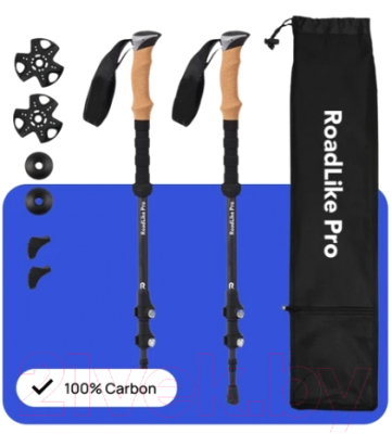 Палки для скандинавской ходьбы RoadLike Carbon / 381223