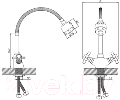 Смеситель Diadonna D84-758352J
