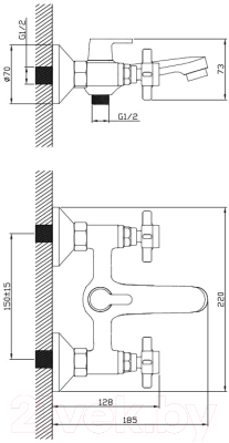 Смеситель Diadonna D84-330352J