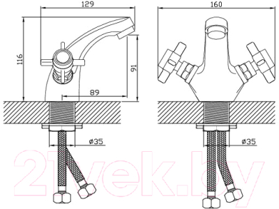 Смеситель Diadonna D84-110352J