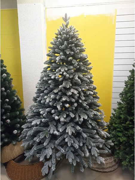 Ель искусственная Maxy Poland Платиновая заснеженная с литыми ветками