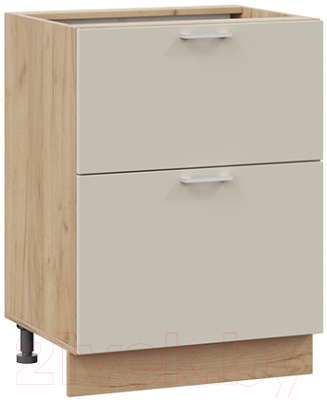 Шкаф-стол кухонный ТриЯ Габриэлла 1Н6Я2 (дуб крафт золотой/кремовый) - фото