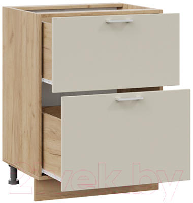 Шкаф-стол кухонный ТриЯ Габриэлла 1Н6Я2 (дуб крафт золотой/кремовый)