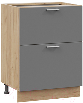 Шкаф-стол кухонный ТриЯ Габриэлла 1Н6Я2 (дуб крафт золотой/титан) - фото