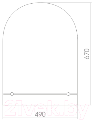 Зеркало Mixline Аркада Люкс 525015 (с полкой)