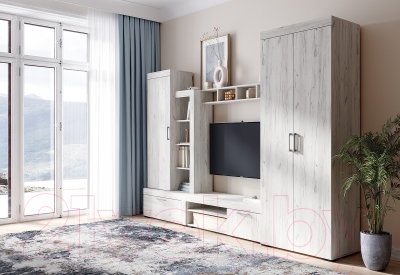 Тумба Стендмебель Гранд ТВ (дуб крафт белый)