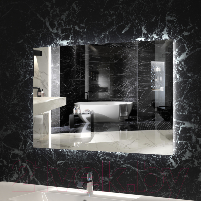 Зеркало Пекам GretaFly 90x60 / GretaFly-90x60dpcl (с подсветкой, сенсором на взмах руки, подогревом, часами)