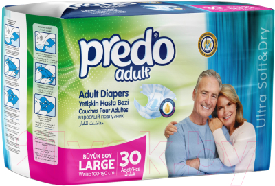 Подгузники для взрослых Predo L 100-150см / AD-134/large - фото