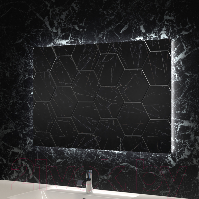 Зеркало Пекам GretaFly 80x120 / GretaFly-80x120dpcl (с подсветкой, сенсором на взмах руки, подогревом, часами)