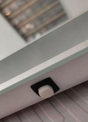 Зеркало Пекам Ring1 100x100 / ring1-100x100 (с подсветкой, с механической клавишей включения)