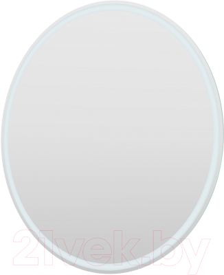 Зеркало Пекам Ring1 100x100 / ring1-100x100scl (с подсветкой, сенсором на прикосновение и часами) - фото