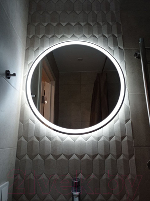 Зеркало Пекам Ring1 100x100 / ring1-100x100d (с подсветкой и сенсором на взмах руки)