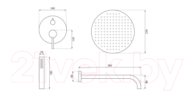 Душевая система Calani CAL-B0009