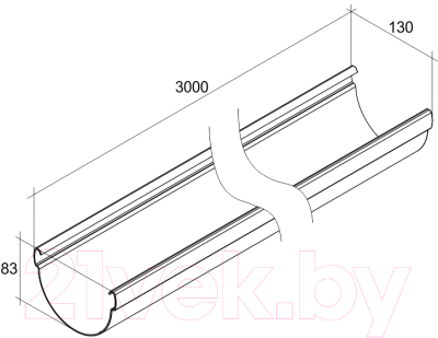 Желоб Grand Line Дизайн 135 ПВХ RAL 9005