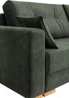 Диван KRONES Цезарь (велюр темно-зеленый)
