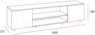 Тумба Doma Modul ТВ 1600 (белый)