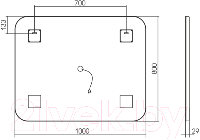 Зеркало Mixline Стив 547319 (с подсветкой)