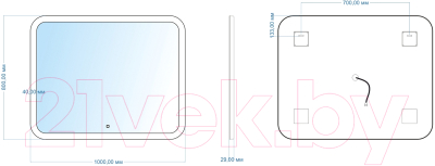 Зеркало Mixline Стив 547319 (с подсветкой)