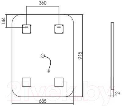 Зеркало Mixline Стив 547318