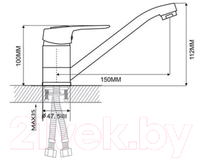 Смеситель Ekko by Maxonor MN4204 (хром)