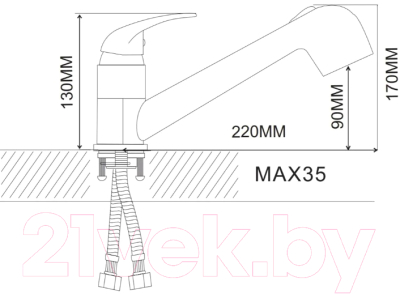 Смеситель Ekko by Maxonor MN6003 (хром)