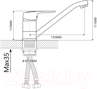 Смеситель Ekko E45104