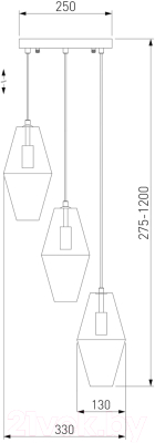 Потолочный светильник Евросвет 50236/3 (янтарный)
