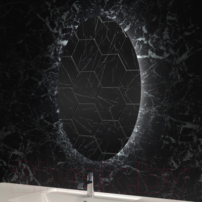 Зеркало Пекам Vesta Fly 75x90 / VestaFly-75x90spcl (с подсветкой, двойным сенсором на прикосновение, подогревом и часами)