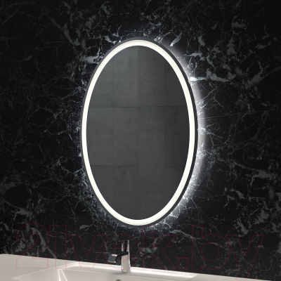 Зеркало Пекам Vesta 1 60x80 / Vesta1-60x80dpcl (с подсветкой, сенсором на взмах руки, часами и подогревом)