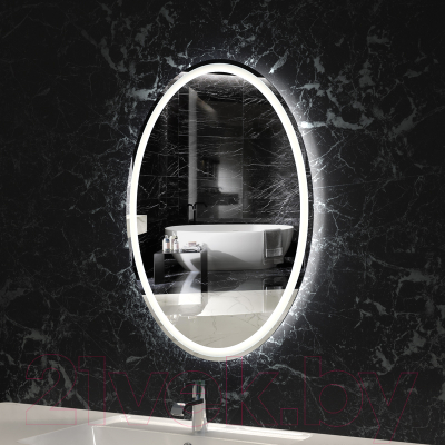 Зеркало Пекам Vesta 1 75x90 / Vesta1-75x90dp (с подсветкой, сенсором на взмах руки и подогревом)