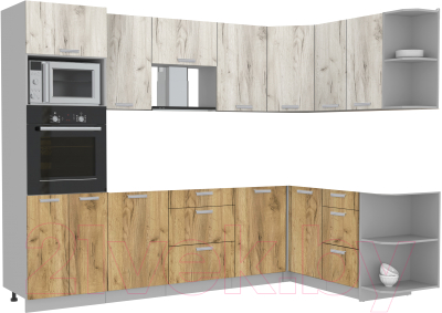 Готовая кухня Интерлиния Мила Лайт 1.68x2.8 правая без столешницы - фото