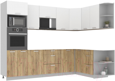 Готовая кухня Интерлиния Мила Лайт 1.68x2.8 правая без столешницы - фото