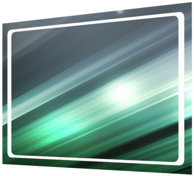 Зеркало Пекам Sandi 100x80 / Sandi-100x80dcl (с подсветкой, сенсором на взмах руки и часами) - фото