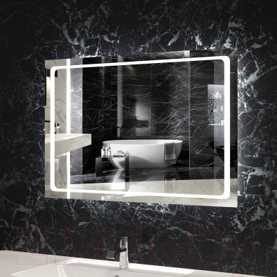 Зеркало Пекам Sandi 120x80 / Sandi-120x80dp (с подсветкой, сенсором на взмах руки и подогревом)
