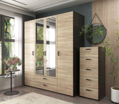 Комод Евва Венеция ВН-5S (венге/дуб сонома)