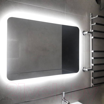 Зеркало Пекам Marta Fly 80x70 / MartaFly-80x70sp (с подсветкой, сенсором на прикосновение и подогревом)