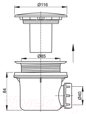 Сифон Эстет AlcaPlast ФР-00000816