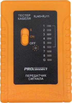 Кабельный тестер PROconnect RJ45+RJ11 HT-C004 / 12-1006-4