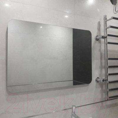 Зеркало Пекам Marta Fly 90x80 / MartaFly-90x80scl (с подсветкой, сенсором на прикосновение и часами)