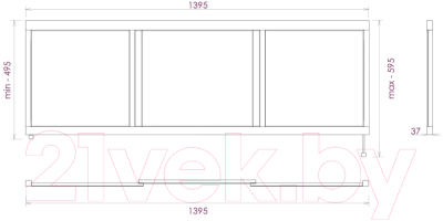 Экран для ванны Onika Одио 140 / 514003