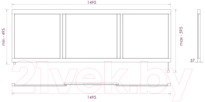 Экран для ванны Onika Одио 150 / 515017