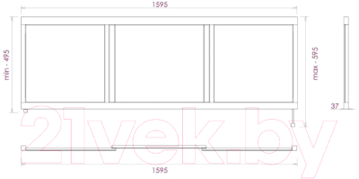 Экран для ванны Onika Одио 160 / 516005