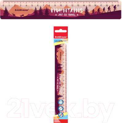 Линейка Erich Krause Mountains / 58113 - фото