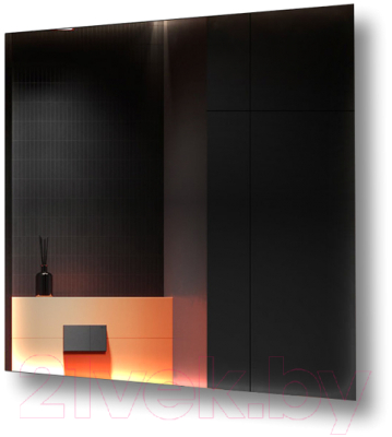 Зеркало Пекам Greta Fly 60x50 / GretaFly-60x50dcl (с подсветкой, сенсором на взмах руки и часами)