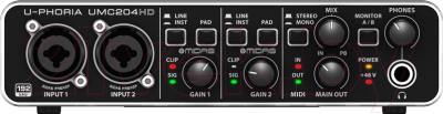 Аудиоинтерфейс Behringer UMC204HD