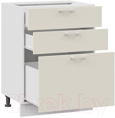 Шкаф-стол кухонный ТриЯ Габриэлла 1Н6Я3 (белый/крем)