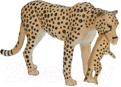 Фигурка коллекционная Konik Гепард Самка с детенышем / AMW2072