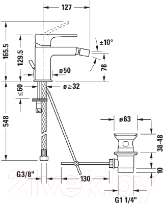 Смеситель Duravit B12400001010