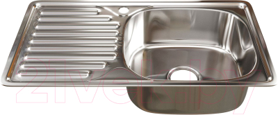 Мойка кухонная Mixline R 530530 (с сифоном) - фото